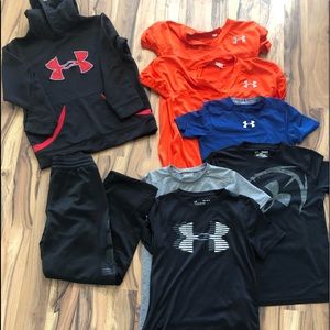 SOLD boys medium UA Nike football athletic bundle